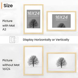 Art Street Synthetic Wood Beige Document Photo Frame (16 x 24 Inch) - Set of 2 image 3