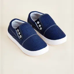 Hopscotch Kids-Unisex Navy Blue Fabric Slip-Ons-picture-49