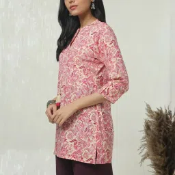 Soch Pink Regular Fit Printed Tunic image 3