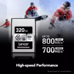 Lexar Professional CFexpress Type A Memory Card 320 GB Upto 800 Mbps & Read 700 Mbps Write Speed, SILVER image 3
