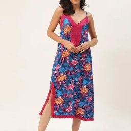 Ms.Lingies Blue Printed Nighty-image-67