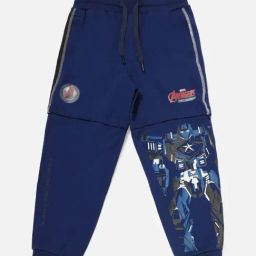 Peter England Kids Navy Cotton Printed Joggers-image-46