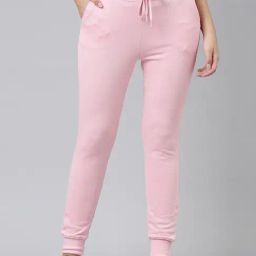 TWIN BIRDS Pink Cotton Joggers-image-7