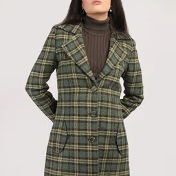 HONNETE Checked Single-Breasted Winter Overcoat-picture-25