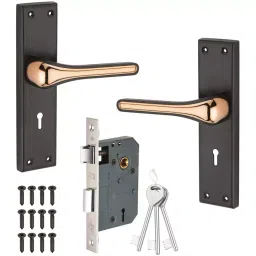 Atom Zinc Alloy Black Door Handle Lock Set, MH-O68-KY-CB-08-image-83
