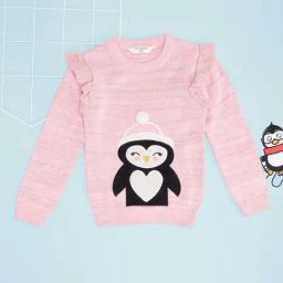 Pantaloons Junior Girls Cherry Blossom Textured Full Sleeves Sweaters & Cardigans-image-105