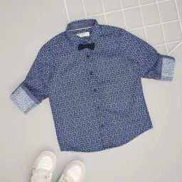 Pantaloons Junior Boys Estate Blue Cotton Printed Full Sleeves Shirts-image-63