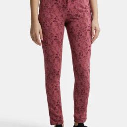 Jockey 1301 Women's Super Combed Cotton Elastane Stretch Slim Fit Trackpants With Side Pockets-image-28