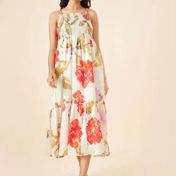 Akkriti by Pantaloons White Printed A-Line Dress-image-65