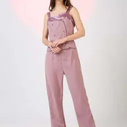 Globus Mauve Flare Fit Jumpsuit-image-79