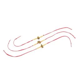 NVR Men Set of 3 Gold Toned Designer Ganesh Ji Thread Rakhi with Roli Chawal Chandan & Mishri image 3