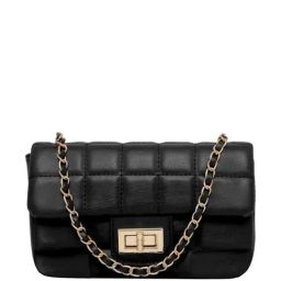 Lino Perros Black Synthetic Quilted Sling Handbag-25