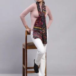 Monte Carlo Multicolor Floral Print Stole-92