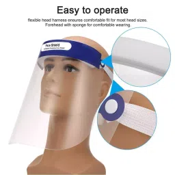 Zureni 350 Micron Disposable Face Shield with Adjustable Elastic Strap ZN5158 image 4