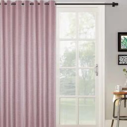 Hosta Homes Pink Polyester 7 ft Blackout Door Curtain-48