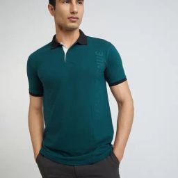 Park Avenue Green Slim Fit Polo T-Shirt-picture-33