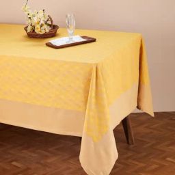 Fabindia Mustard Cotton 98 TC 240 GSM Akira Table Cover - Set of 6-image-43