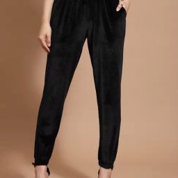 KASSUALLY Black Relaxed Fit Joggers-35