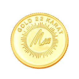 Mia by Tanishq 22KT Gold Stunning Lotus Gold Coin 8 g-image-33