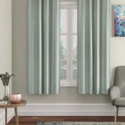 Hosta Homes Olive Polyester 6 ft Blackout Window Curtain - Set of 2-47