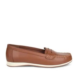 Bata Women's Tan Loafers-image-49
