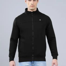 Cantabil Black Fleece Regular Fit Sweatshirt-image-41
