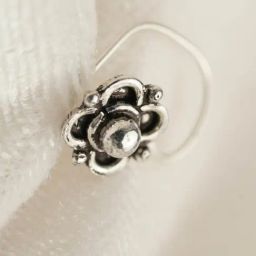 Arte Jewels 92.5 Silver Handcrafted Nosepin-image-7