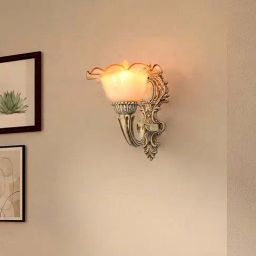 FOS LIGHTING Distressed White Aluminium Single Light Wall Sconce-image-78