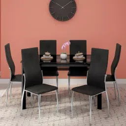 Godrej Interio Tia Black Mild Steel Dining Chair (Set of 2)-image-42