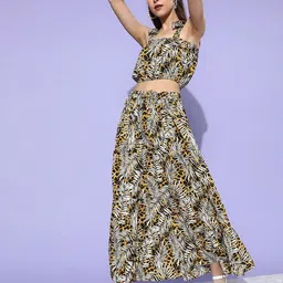 Sera Tropical Printed Ready to Wear Top With Maxi Skirt Co-Ords-image-49
