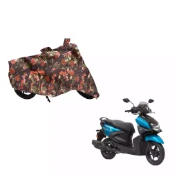 Auto Pearl Waterproof Two Wheeler Cover For Yamaha Ray ZR (Green & Multi Color)-image-50