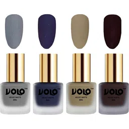 VOLO Set Of 4 Velvet Matte Nail Polish- 8 ml Each- Shade-20-31-37-45-image-61