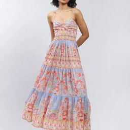 Label Ritu Kumar Light Blue Printed Maxi Dress-image-94