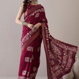 Mitera Zari Silk Blend Sungudi Saree-30