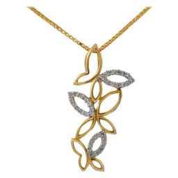 Joyalukkas 18 kt Gold & Diamond Pendant with Chain-image-98