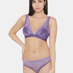 Wacoal Purple Lace Work Bralette Bra-picture-18