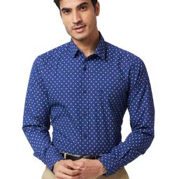 Raymond Blue Slim Fit Printed Shirt-picture-44
