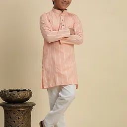 Pro-Ethic STYLE DEVELOPER Boys Paisley Printed Regular Pure Cotton Kurta with Pyjamas-12