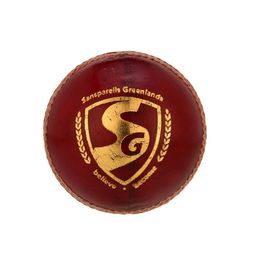 SG Bouncer Leather Ball (Red) , Standard Size image 4