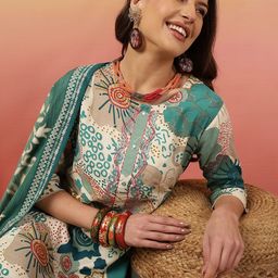 Sangria Digital Printed Kurta with Trouser & Dupatta image 3