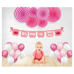Untumble Half Birthday Paper Fan Kit Pink - 47 Pieces-image-85