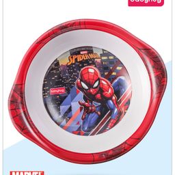 Babyhug Marvel Feeding Bowl With Handle Spiderman Theme Multicolor - 380 ml-26