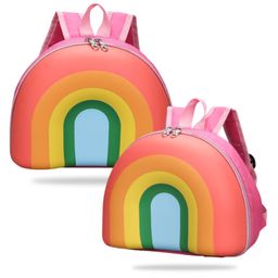 Bembika Kindergarten Bag - Korean Style kindergarten backpack Stylish School Bags For Kids curved shoulder straps - Perfect Toddler Backpack Design (Candy Rainbow)-image-2