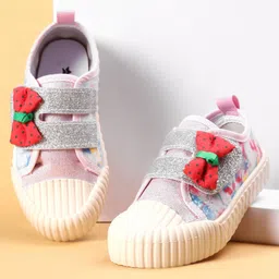Cute Walk by Babyhug Casual Shoes with Velcro Closure & Bow Applique - Pink-picture-14