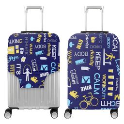 JD FRESH 20 inch Polyester Fabric Waterproof Trolley Bag Cover for Luggage Bag - Navy Blue-image-64