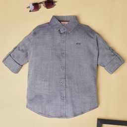 Rikidoos Full Sleeves Solid Shirt - Blue-picture-6