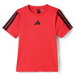 Adidas Kids Knit Half Sleeves T-Shirt With Logo Print - Red-image-116