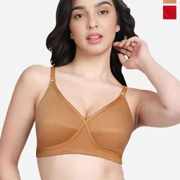 Susie Women Pack Of 2 Medium Coverage Cut and Sew Non Padded Bra-picture-49