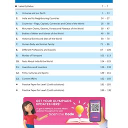 oswaal books Oswaal One for All Olympiads Previous Year Solved Papers Class 6 General Knowledge For 2025 Exam - English image 3
