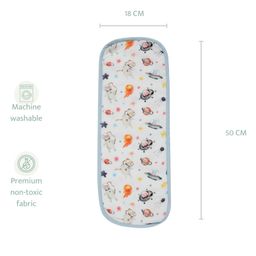 SOVANA 5 Layer Muslin Reversible Burpads- Blue image 3